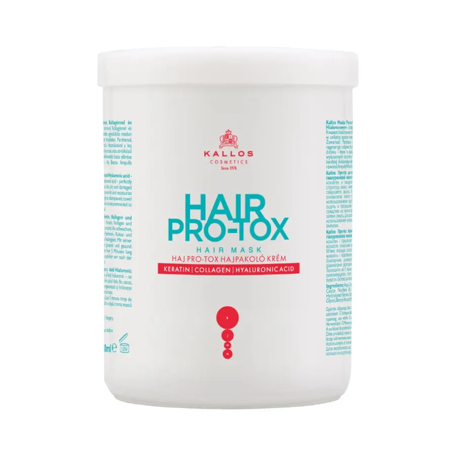 1071-sch-811 Kallos KJMN Hair Pro-tox Hair Mask Cream with Keratin, Collagen and Hyaluronic acid 1000 ml