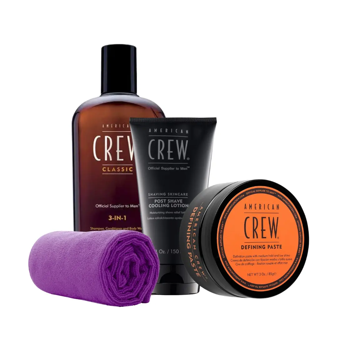 Gift box face body, hair Crew for men and American for
